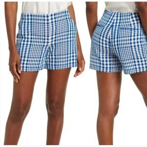 THEORY Dillon Plaid Shorts